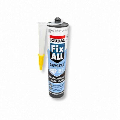 Cartouche de colle-mastic transparente Soudal Fix ALL Crystal 290 ml avec sa canule